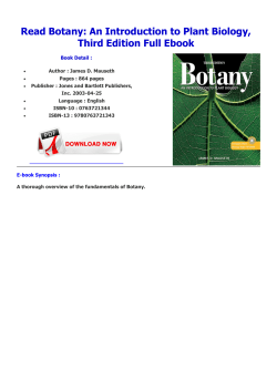 Read Botany: An Introduction to Plant Biology, Third