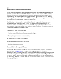 10 Sustainability and property development