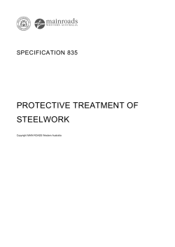 specification 835 protective treatment of steelwork