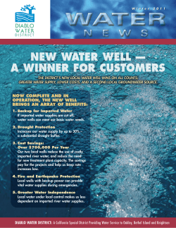 new water well &mdash; a winner for customers