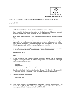 European Convention on the Equivalence of Periods of