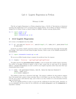 Lab 4 - Logistic Regression in Python