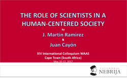 The Role of Scientists in Human-Centered Society