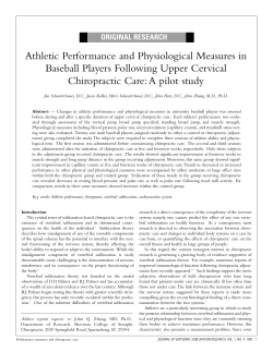 Athletic Performance and Physiological Measures in Baseball