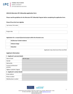 2015 Mercator-IPC Fellowship Program