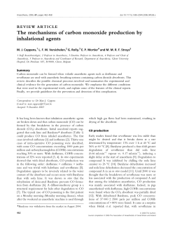 The mechanisms of carbon monoxide production by inhalational