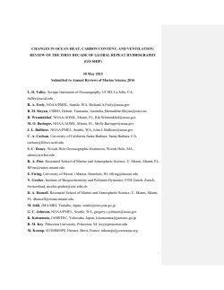 CHANGES IN OCEAN HEAT, CARBON CONTENT, AND