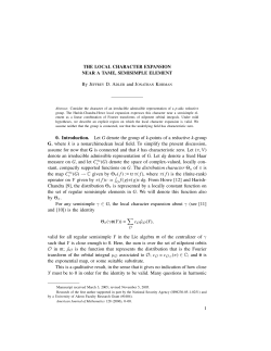 0. Introduction. Let G denote the group of k