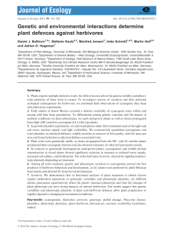 Genetic and environmental interactions determine plant defences