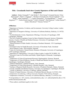Title: Greenlandic Inuit show Genetic Signatures of Diet and