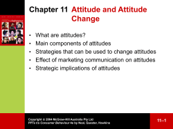 Attitudes and attitude change