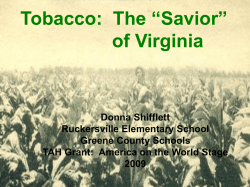 Tobacco PPT Presentation - UNC School of Education