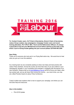 Train bulletin April 4th - Huntingdon Labour Party