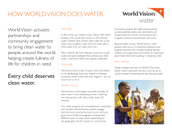 how world vision does water