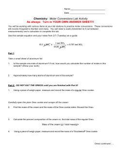 Molar Conversions Stations Activity