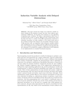 Induction Variable Analysis with Delayed Abstractions