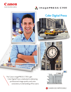 Color Digital Press - Canon Solutions America