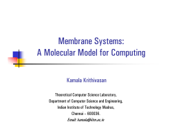 Membrane Systems: A Molecular Model for Computing