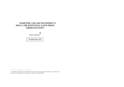 maritime and air transport in mena: the potential gains from