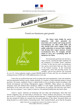 MINIST&Egrave;RE DES AFFAIRES &Eacute;TRANG&Egrave;RES ET EUROPEENNES