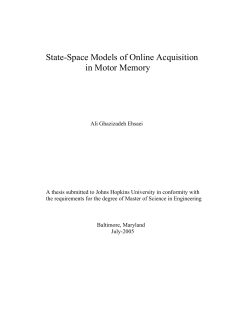 State-Space Models of Online Acquisition in Motor Memory
