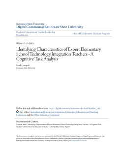 A Cognitive Task Analysis - DigitalCommons@Kennesaw State