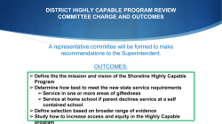district highly capable program review