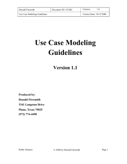 3 Use Case Modeling Guidelines