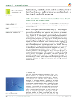 Purification, crystallization and characterization of