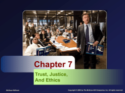 Chapter 7 Trust, Justice, And Ethics