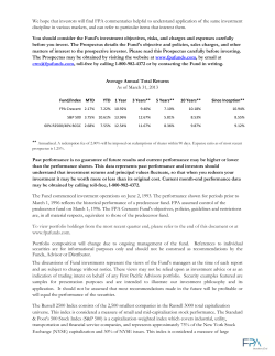 Q1 2013 Commentary - First Pacific Advisors