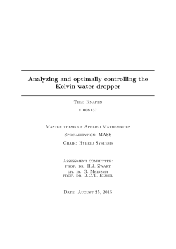 Analyzing and optimally controlling the Kelvin water dropper