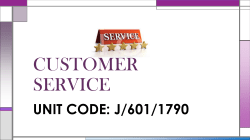 deliver satisfying customer service unit 7