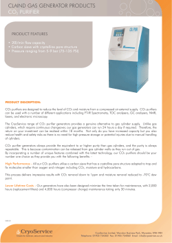 CLAIND GAS GENERATOR PRODUCTS CO2 PURIFIER