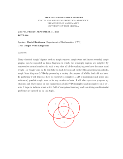 Speaker: David Robinson (Department of Mathematics, UWG) Title