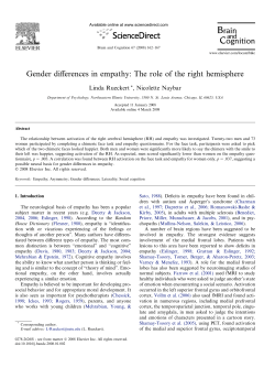 Gender differences in empathy: The role of the