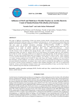 Influence of MAP and Multi-layer Flexible Pouches on Aerobic