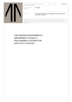 Swedish Environmental Management Council Version 3.0 DATE