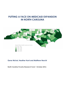 PUTTING A FACE ON MEDICAID EXPANSION IN NORTH CAROLINA