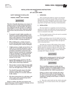 installation and maintenance instructions for jet led
