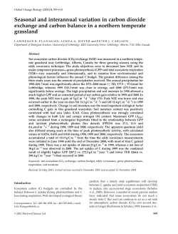 Seasonal and interannual variation in carbon