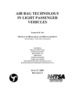 air bag technology in light passenger vehicles