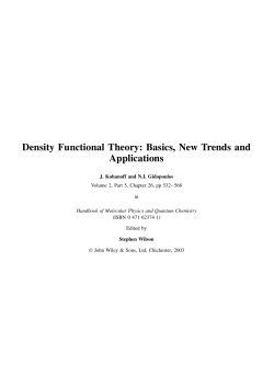 Density Functional Theory: Basics, New Trends and Applications
