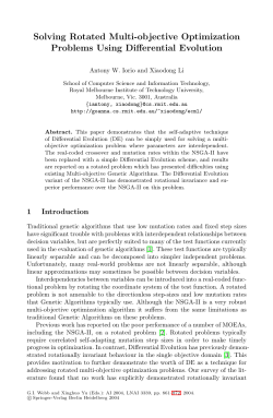 Solving Rotated Multi-objective Optimization Problems Using