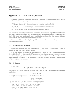 Appendix C: Conditional Expectation