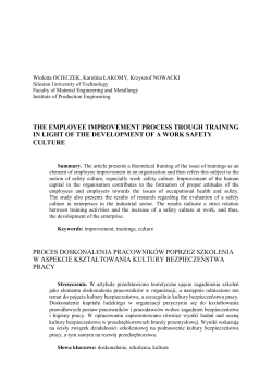 the employee improvement process trough training in light of the