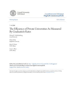 The Efficiency of Private Universities As Measured By Graduation