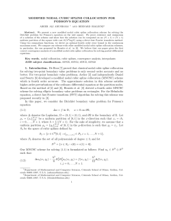MODIFIED NODAL CUBIC SPLINE COLLOCATION FOR