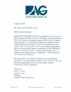 atlantic group energy inc. - New Hampshire Public Utilities