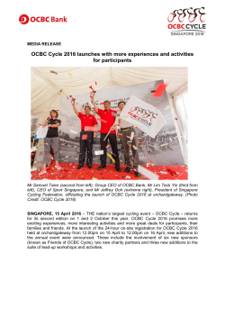 OCBC Cycle 2016 launches with more experiences